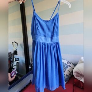 Abercrombie & Fitch Blue Midi Dress with Elegant Silhouette